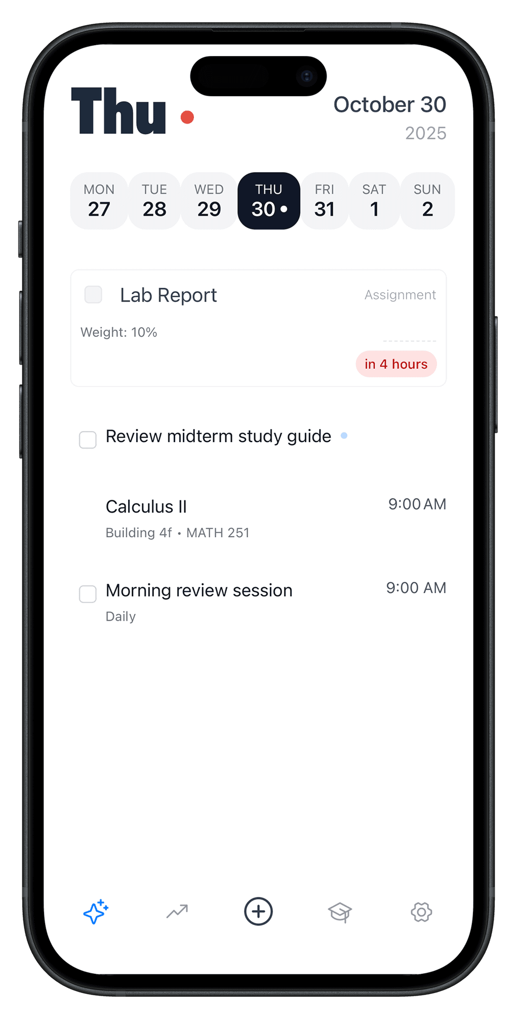 Your day, perfectly organized